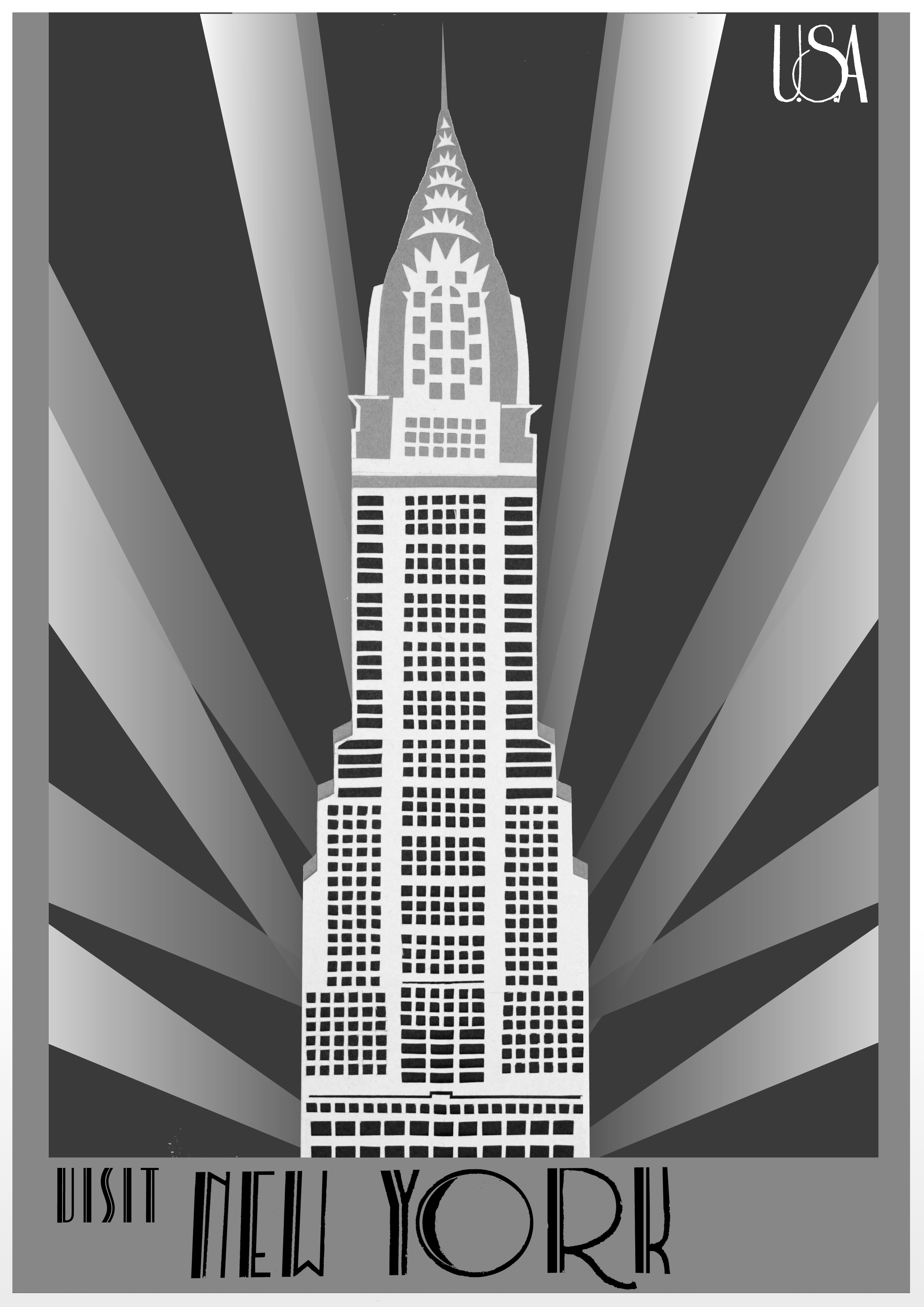 Art deco features of the chrysler building #1